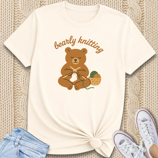 Bearly Knitting T-Shirt