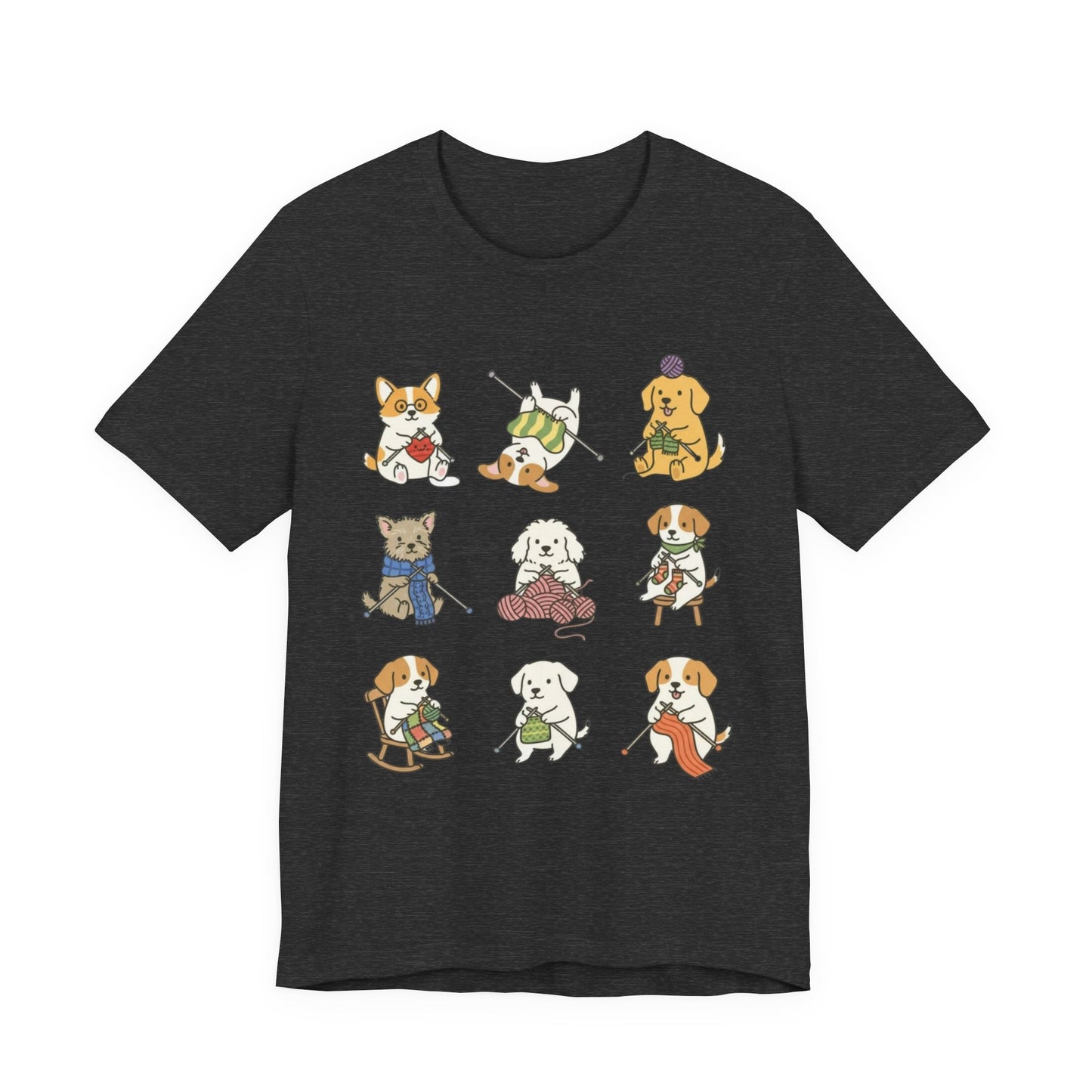 9 knitting dogs T-Shirt