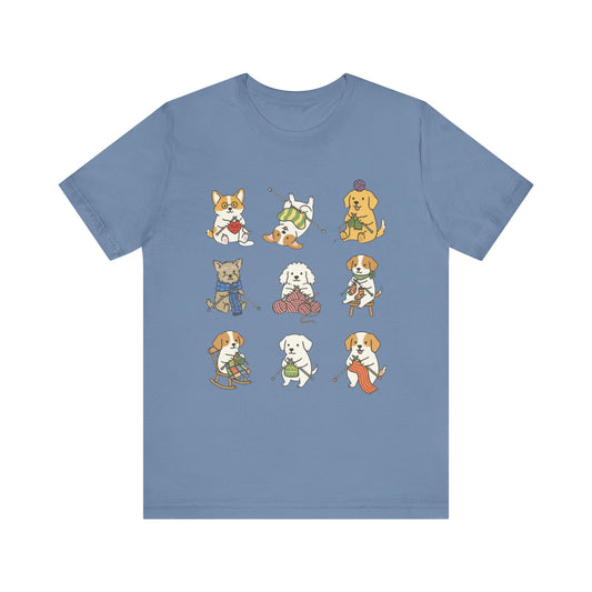 9 knitting dogs T-Shirt