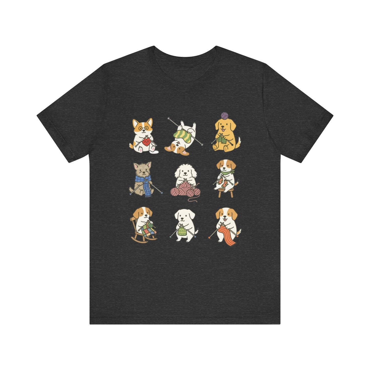 9 knitting dogs T-Shirt