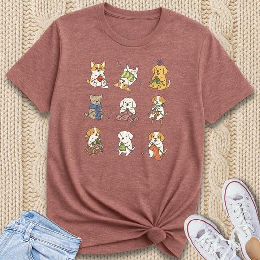 9 Knitting Dogs T-Shirt