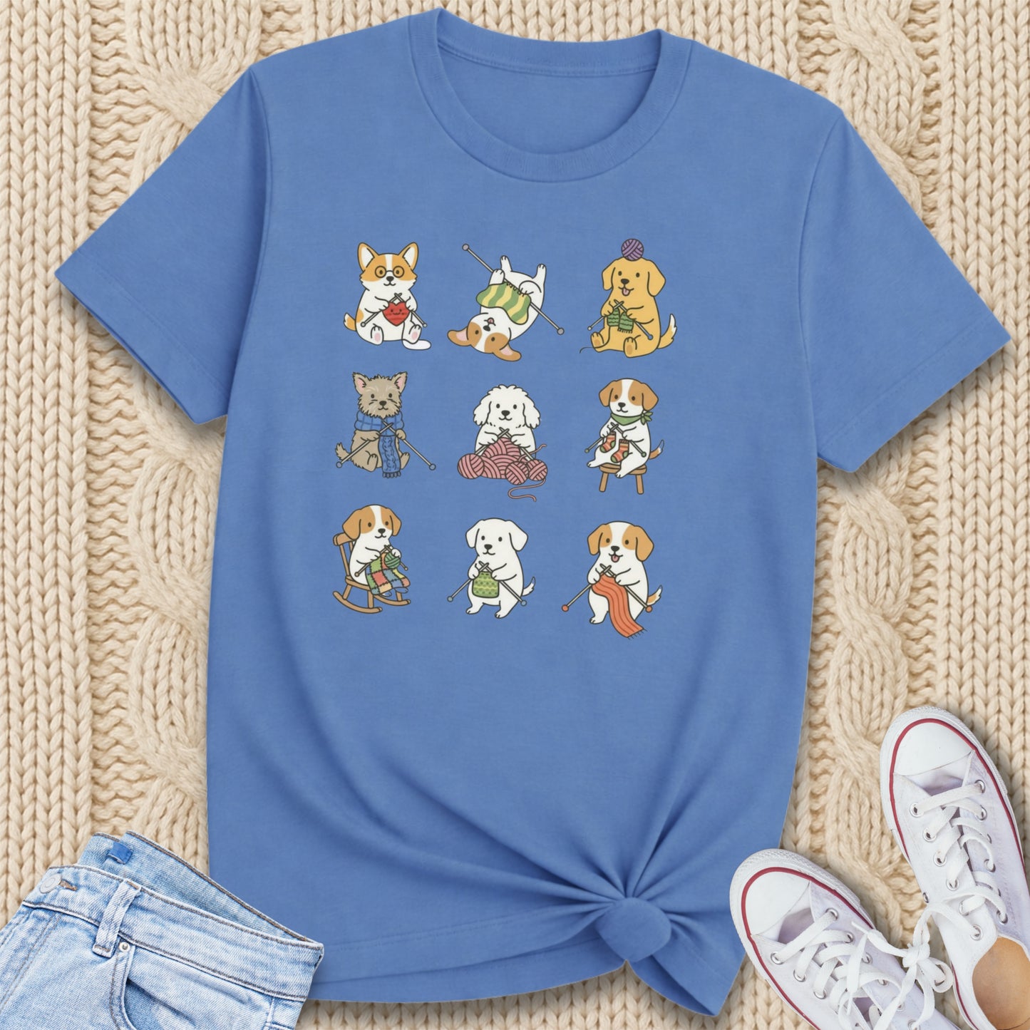 9 Knitting Dogs T-Shirt