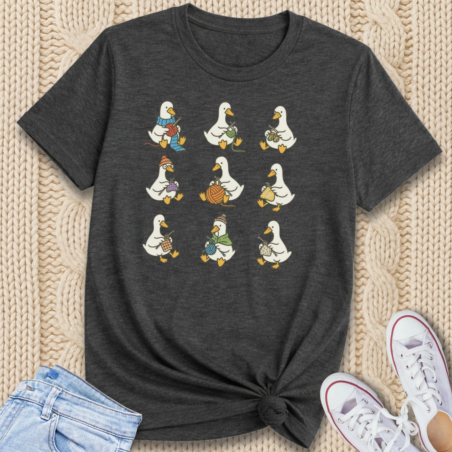 9 Knitting Geese T-Shirt