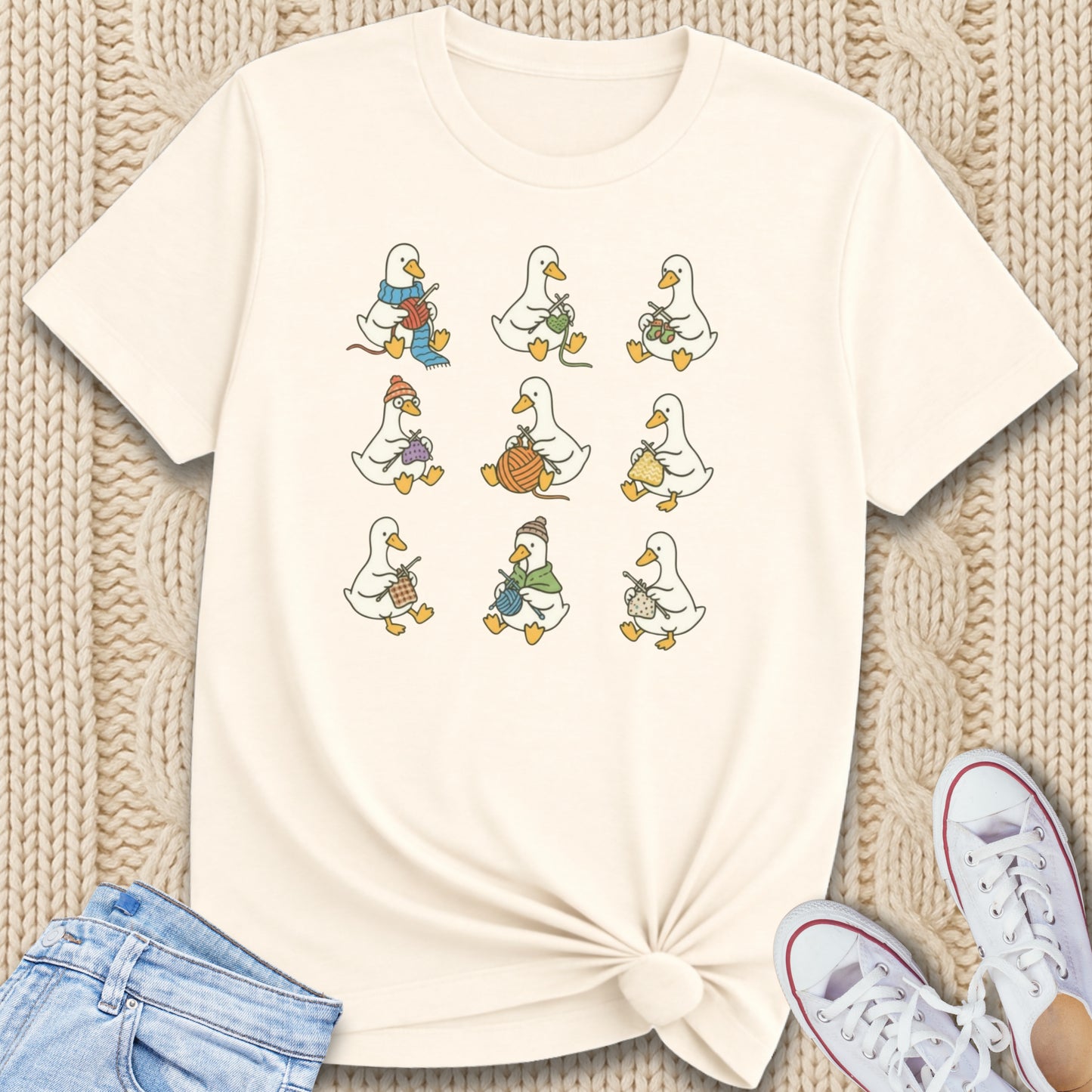9 Knitting Geese T-Shirt