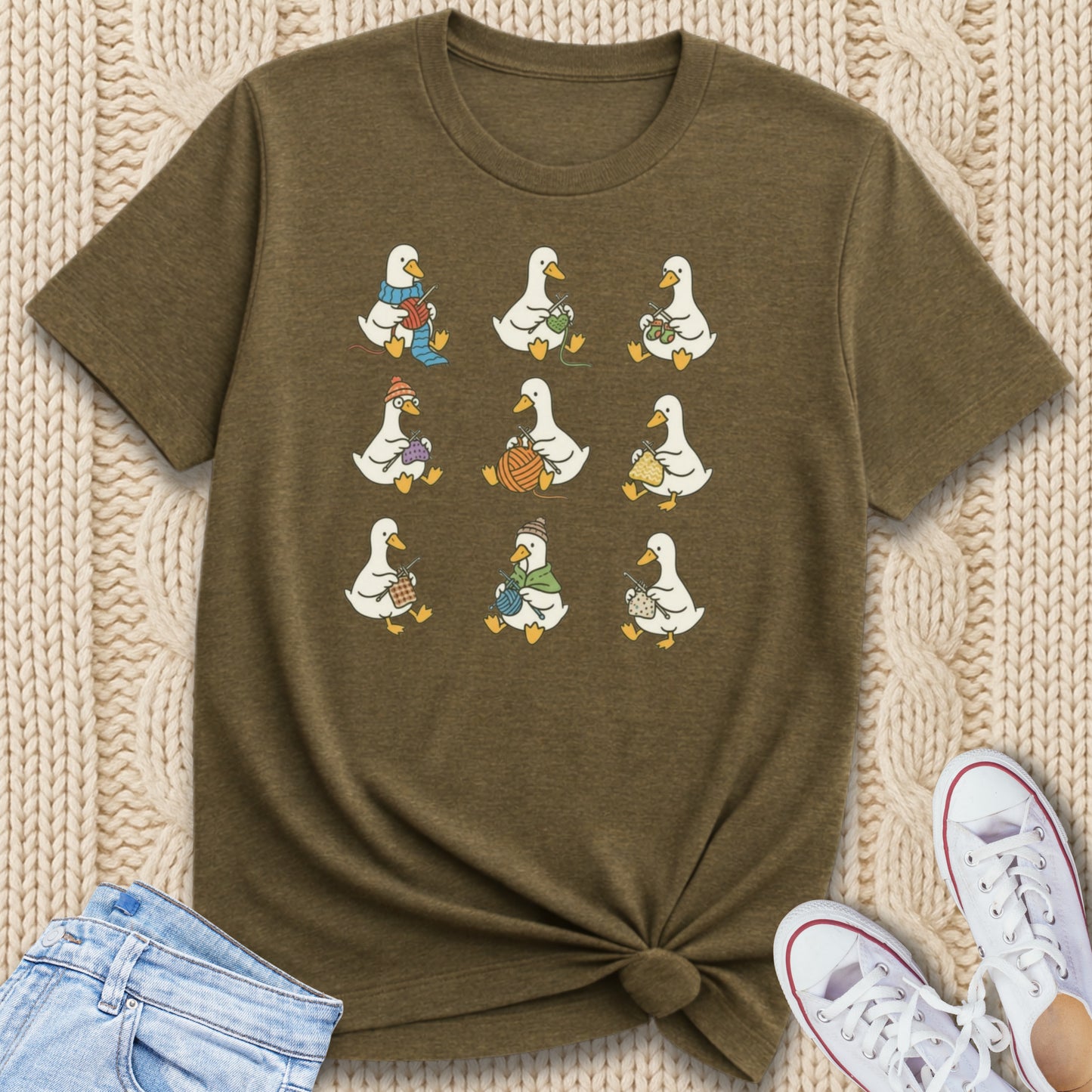 9 Knitting Geese T-Shirt