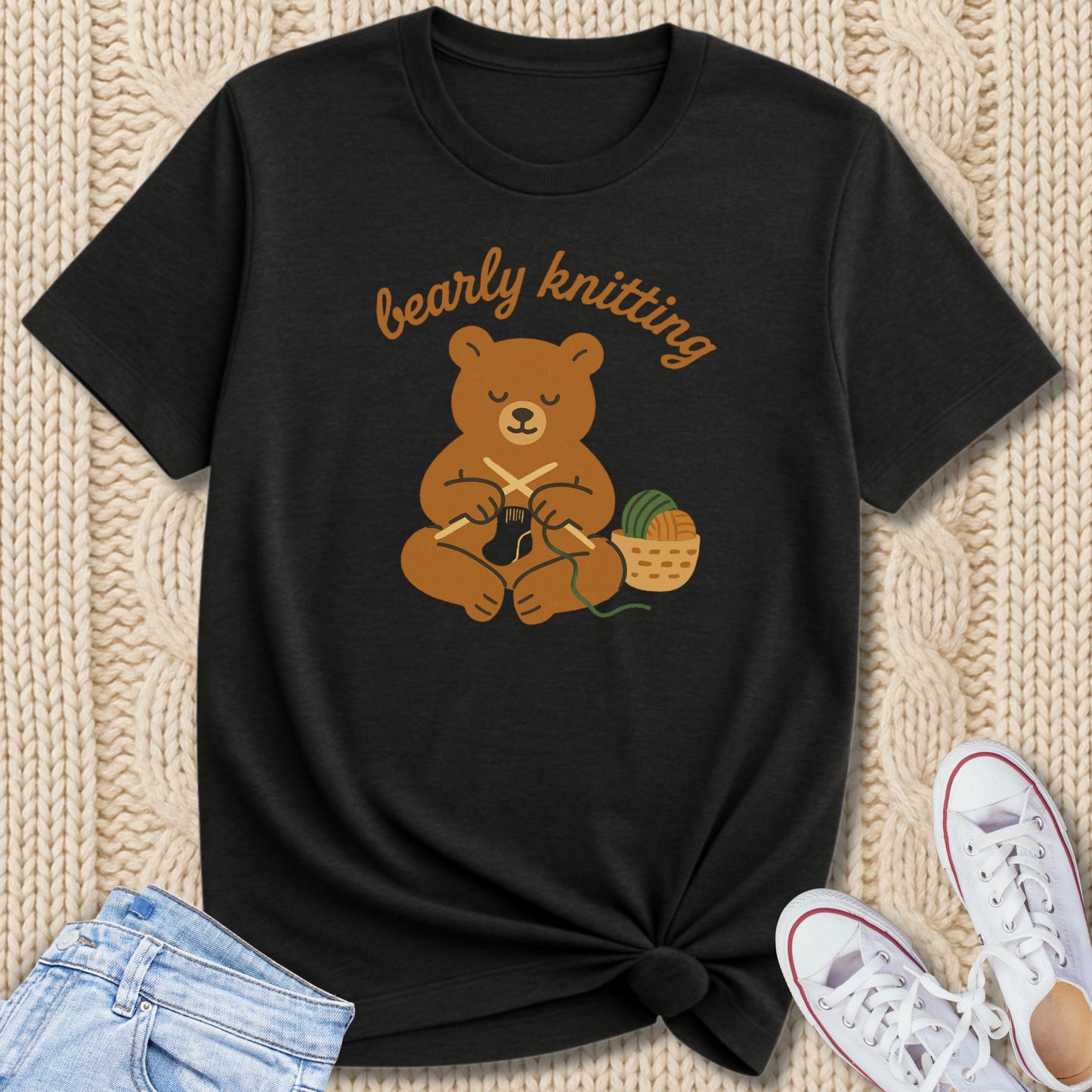 Bearly Knitting T-Shirt