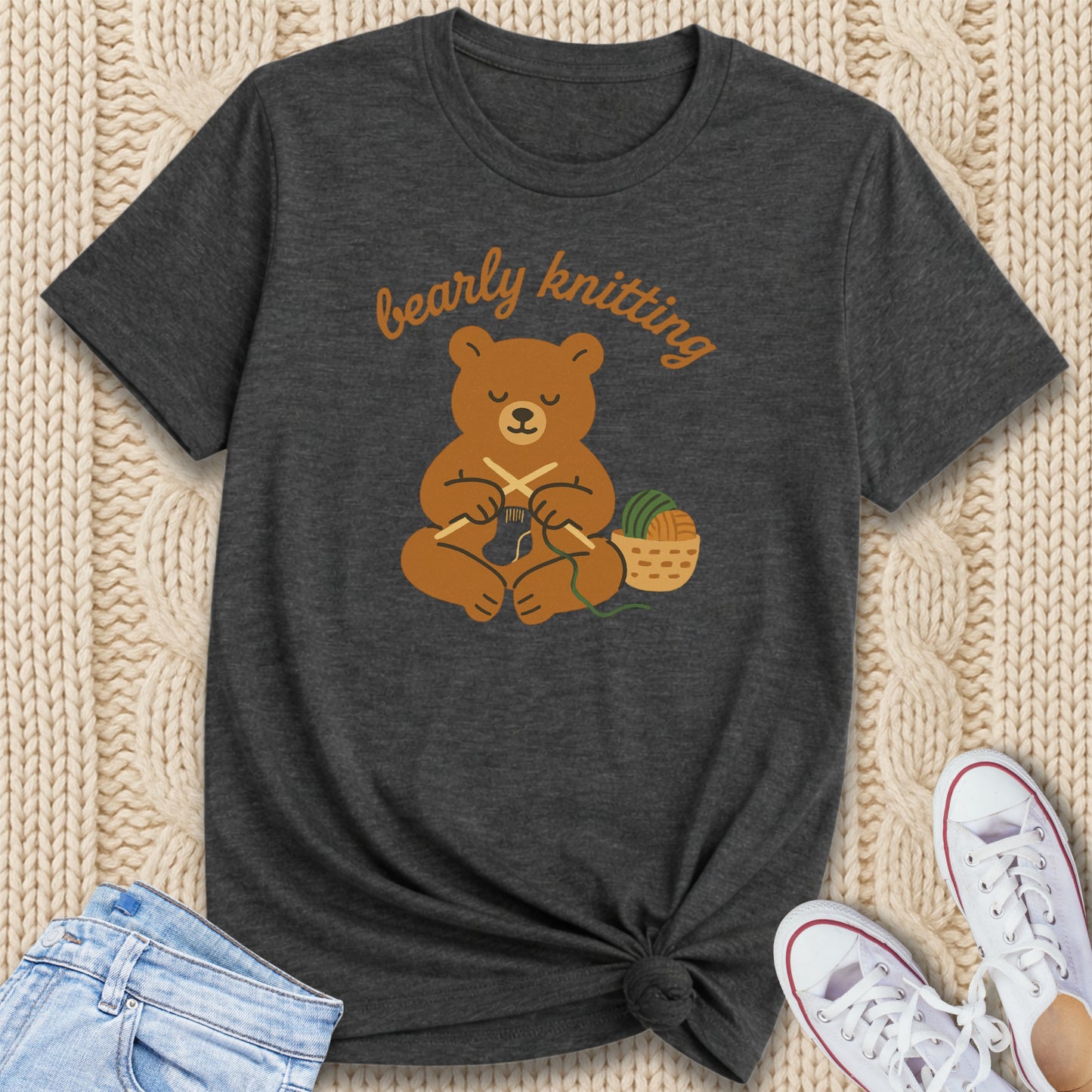 Bearly Knitting T-Shirt