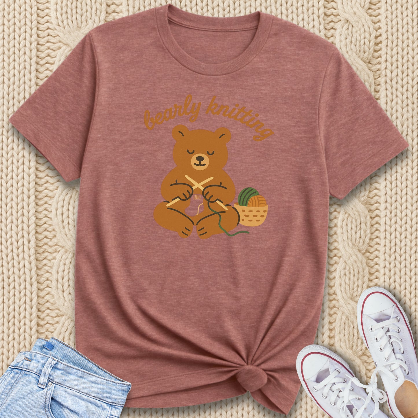 Bearly Knitting T-Shirt