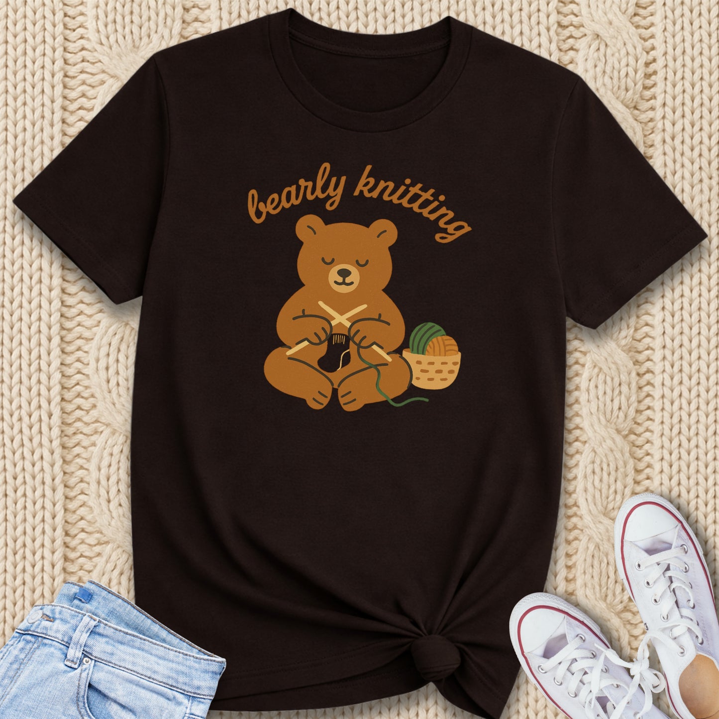 Bearly Knitting T-Shirt