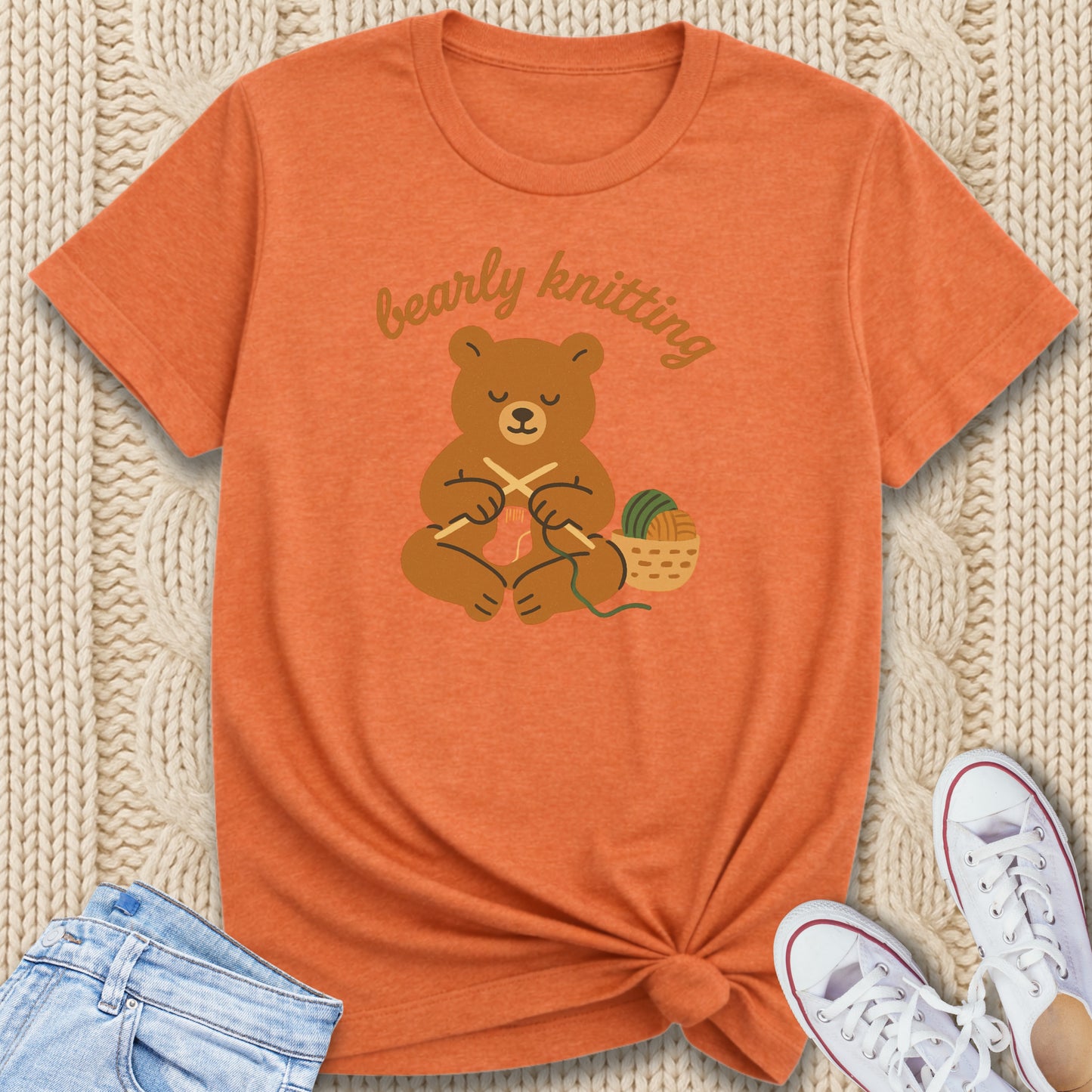 Bearly Knitting T-Shirt